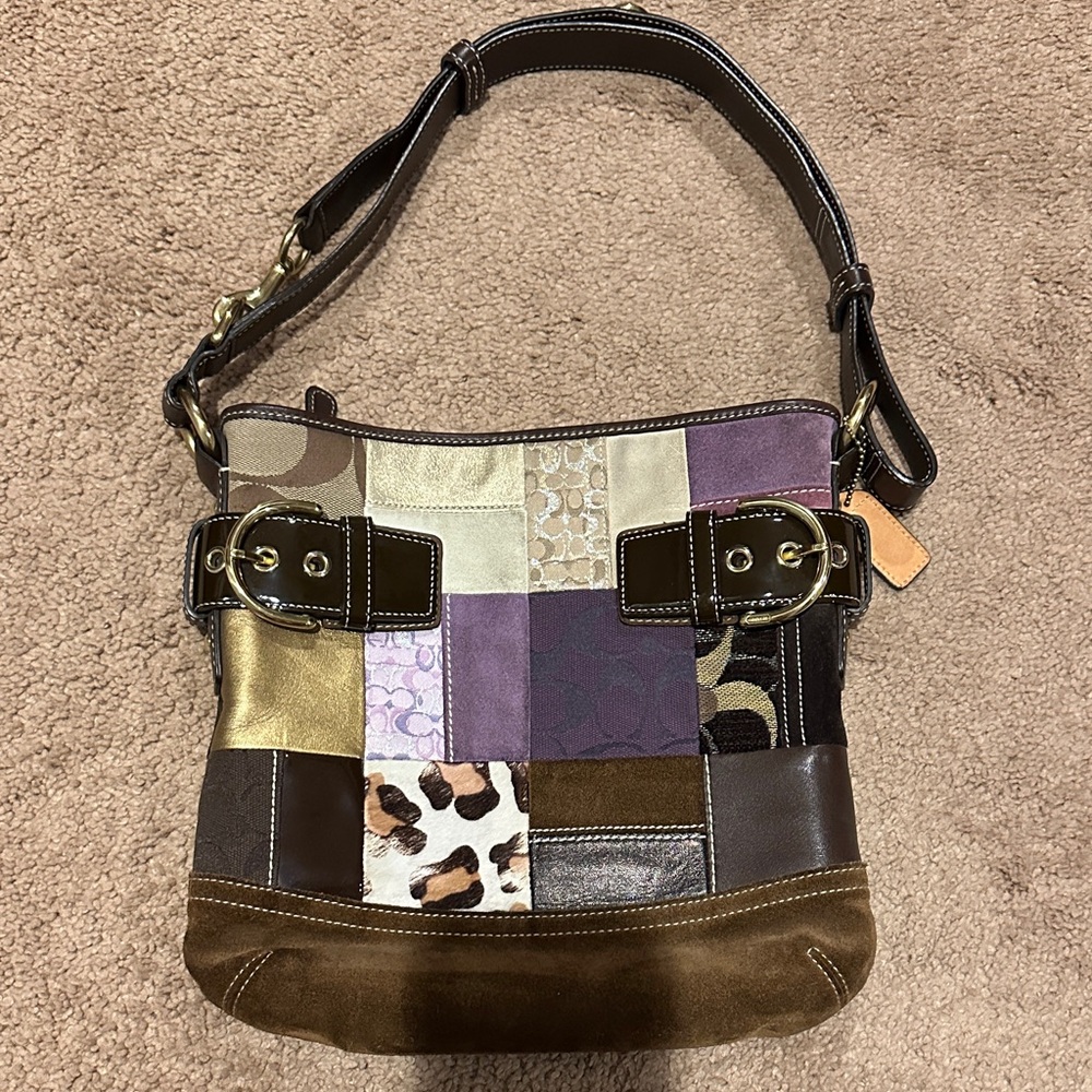 Coach Eva Holiday Patchwork Vintage Limited Edition Purse H05S-3573 Shoulder Bag